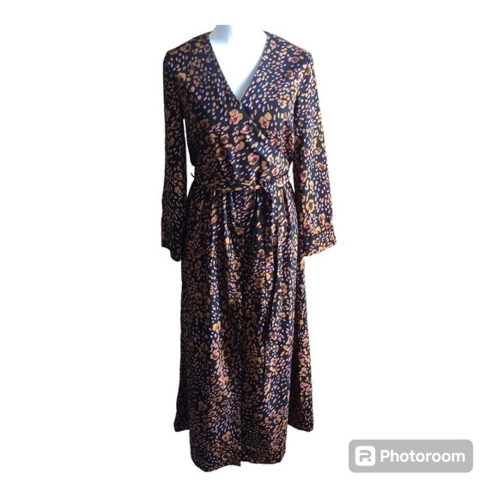 Animal Print Faux Wrap Maxi Dress — Size XS — NWOT